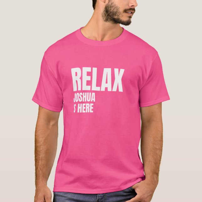 Camiseta Relax Joshua Está Aquí Nombres De Nacimientos Popu (Anverso)