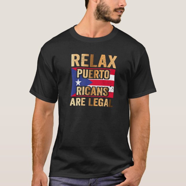 Camiseta Relax Puerto Rico Es Legal   (Anverso)