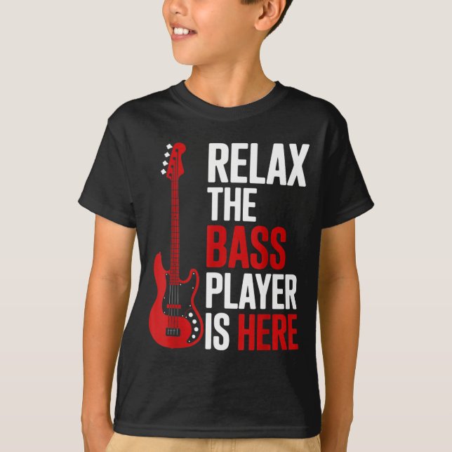 Camiseta Relax The B Player Is Here Retro Guitar Musician F (Anverso)