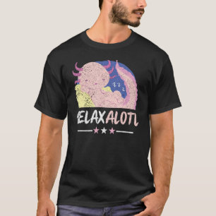 Camiseta Relaxalotl Gracioso Lazy Sleeping Pajamas Axolotl 