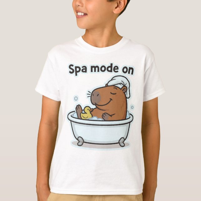 Camiseta Relaxing Capybara Meme Cartoon  (Anverso)