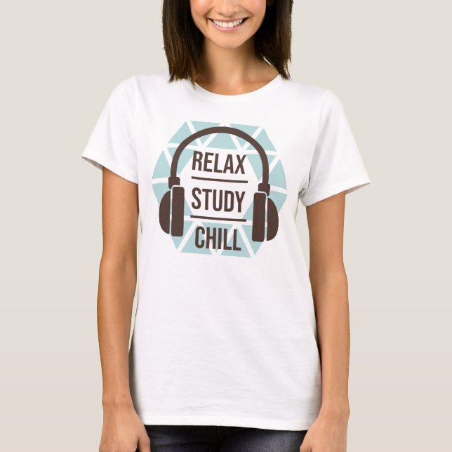 Camiseta relaxing studying chilling (Anverso)