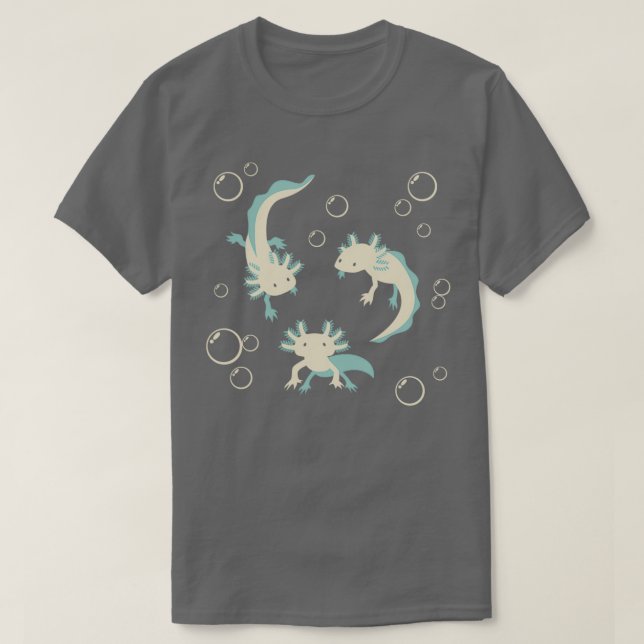 Camiseta Relaxolotl Verde azulado (Diseño del anverso)