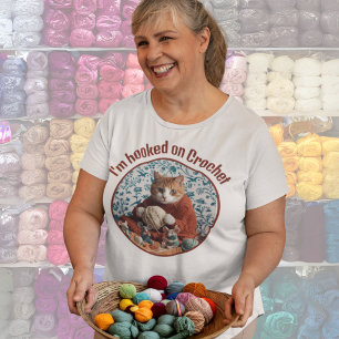 Camiseta Relegado a gatos y ratones de punto Crochet Cute
