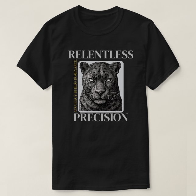 Camiseta Relentless Precision Panther – Elegant Discipline  (Diseño del anverso)