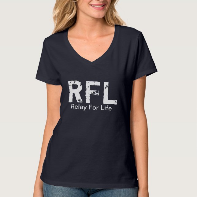 Camiseta Relevo para la vida - el cáncer nunca duerme (Anverso)
