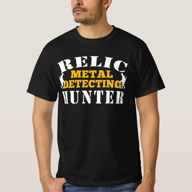 Camiseta Relic Metalizado Detectar cazador - Caza divertida (Anverso)