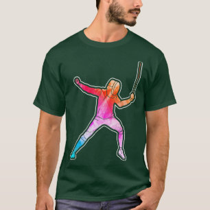 Camiseta Relieve metalizado de esgrima Epee Saber