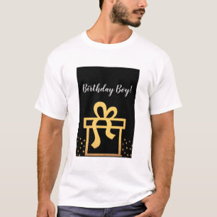 Camiseta Relieve metalizado de Faux Black and Gold de Birda
