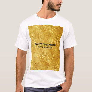 Camiseta Relieve metalizado dorado