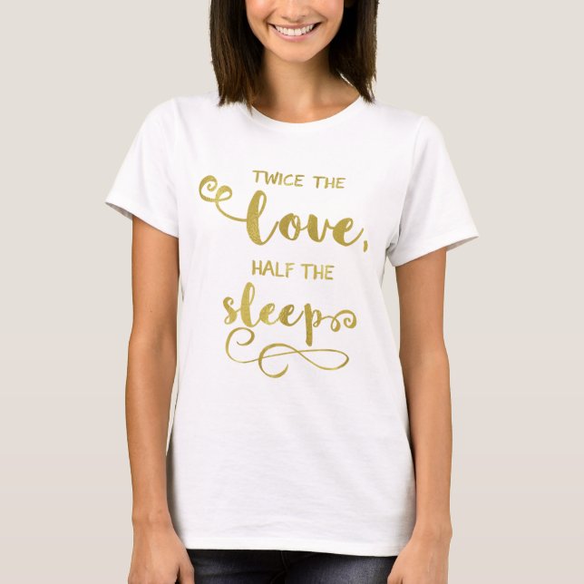Camiseta Relieve metalizado dorado de maternidad de la (Anverso)
