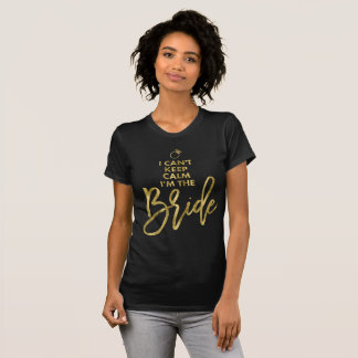 Camiseta Relieve metalizado dorado No Puedo Mantenerme Tran