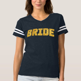 Camiseta Relieve metalizado dorado Sporty Bride Tee