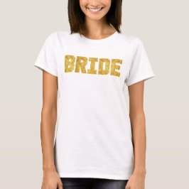Camiseta Relieve metalizado dorado Sporty Bride Tee