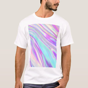 Camiseta Relieve metalizado holográfico colorido