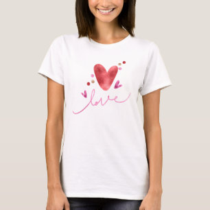 Camiseta Relieve metalizado Rojo y Rosa Elegante El día de