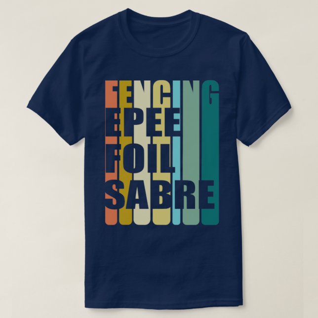 Camiseta Relieve metalizado Saber de la Esgrima de Esgrima (Diseño del anverso)
