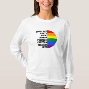 Camiseta Religión Amor Libertad Arcoiris Gente