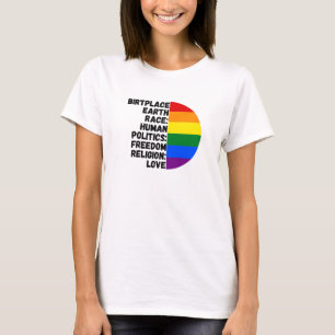 Camiseta Religión Amor Libertad Arcoiris Gente