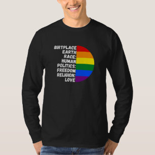 Camiseta Religión Amor Libertad La gente Arcoiris