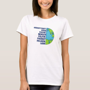 Camiseta Religión Amor Libertad La gente Planeta Tierra