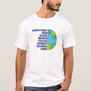 Camiseta Religión Amor Libertad La gente Planeta Tierra