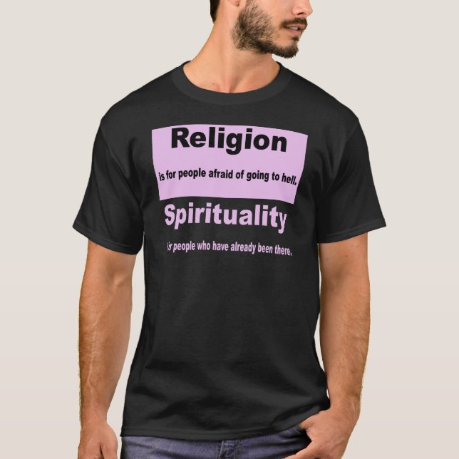 Camiseta Religión contra espiritualidad (Anverso)