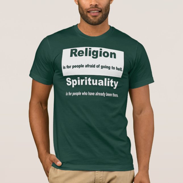 Camiseta Religión contra espiritualidad (Anverso)