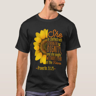 Camiseta Religión cristiana amor Sunflower Escritura religi