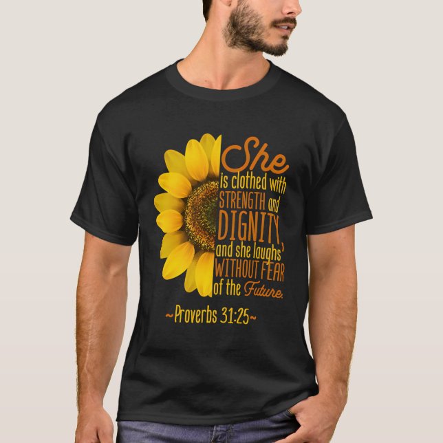 Camiseta Religión cristiana amor Sunflower Escritura religi (Anverso)