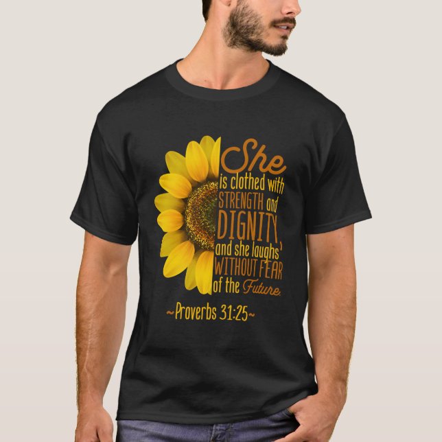 Camiseta Religión cristiana amor Sunflower Escritura religi (Anverso)