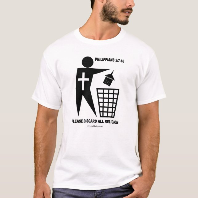 Camiseta Religión de la basura (camisa ligera) (Anverso)