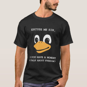 Camiseta Religión de Linux del pingüino de Tux del señor