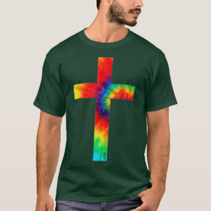 Camiseta Religión teñida de la cruz de tinte