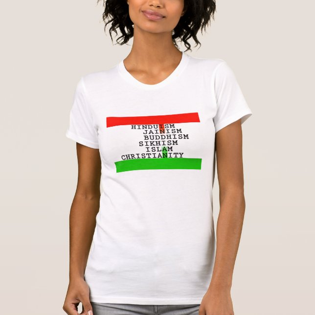 Camiseta Religiones de identidad indias (Anverso)