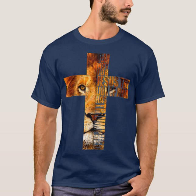 Camiseta Religiosa Cristiana Para Jesús El León De Judá (Anverso)