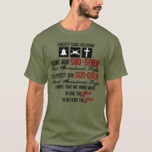 Camiseta religiosa de armas de libertad