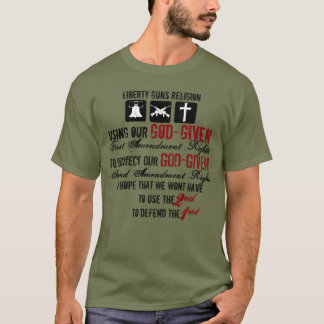 Camiseta religiosa de armas de libertad