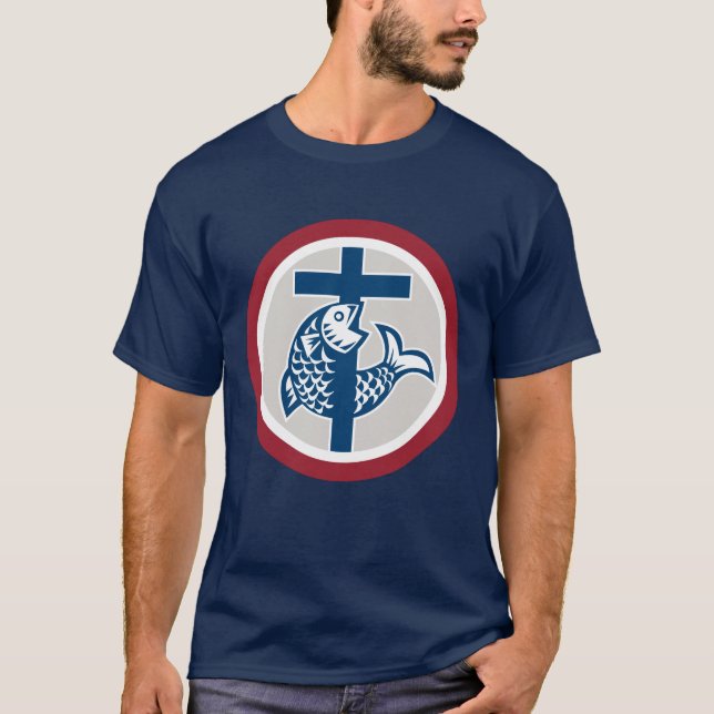 Camiseta religiosa masculina (Anverso)