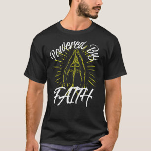 Camiseta Religiosa Powered Faith Christian Rezando Manos
