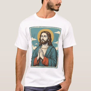 Camiseta religiosa vintage de Salvador orando Dise