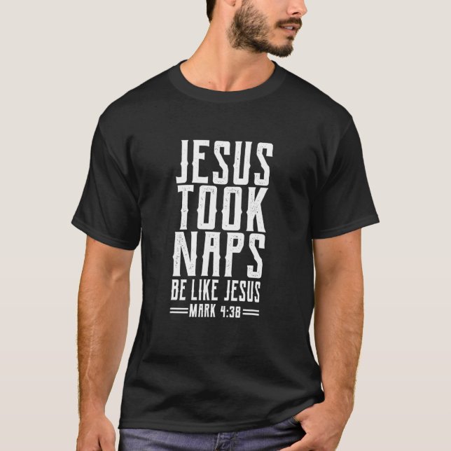 Camiseta Religioso Cristiano Jesús Tomó Las Napas Como Jesú (Anverso)
