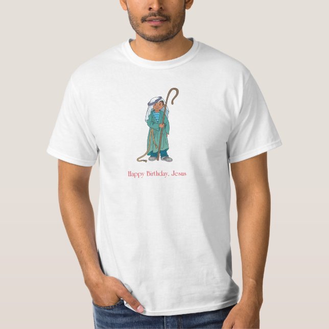 Camiseta RELIGIOSO: Pastor de Jesús del feliz cumpleaños (Anverso)