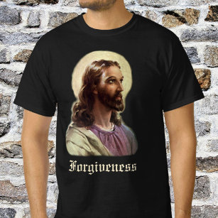 Camiseta Religioso vintage, retrato de Jesucristo con Halo