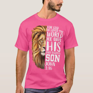 Camiseta Religiosos Cristianos Hombres León Judá Verse John