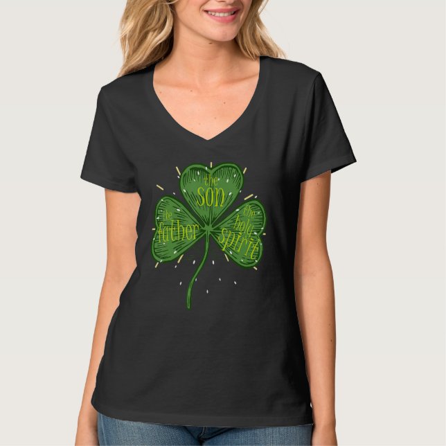 Camiseta Religious Christian Catholic St Patricks Day Irish (Anverso)