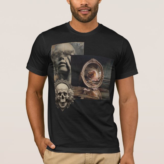 Camiseta Reliquary of Echoes – Arcane Collage T-Shirt (Anverso)