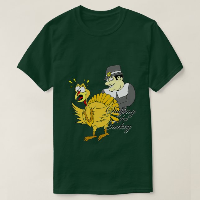 Camiseta Rellenar el Día de Acción de Gracias de Turquía (Diseño del anverso)