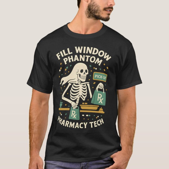 Camiseta Rellenar Ventana Phantom Pharmacia Tech Halloween (Anverso)