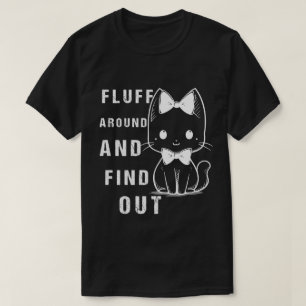 Camiseta Relleno Alrededor Y Descubre Gato Divertido Humor 